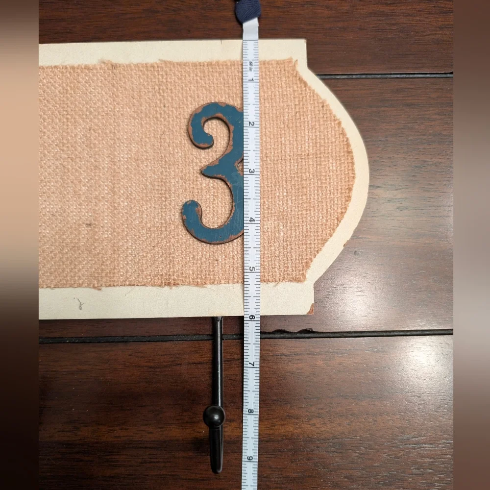 Rustic Numbered Wall Hook Rack